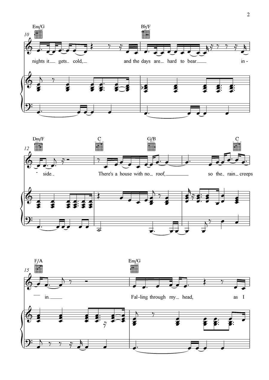 House With No Door Piano, Vocal scores gallery preview page 3