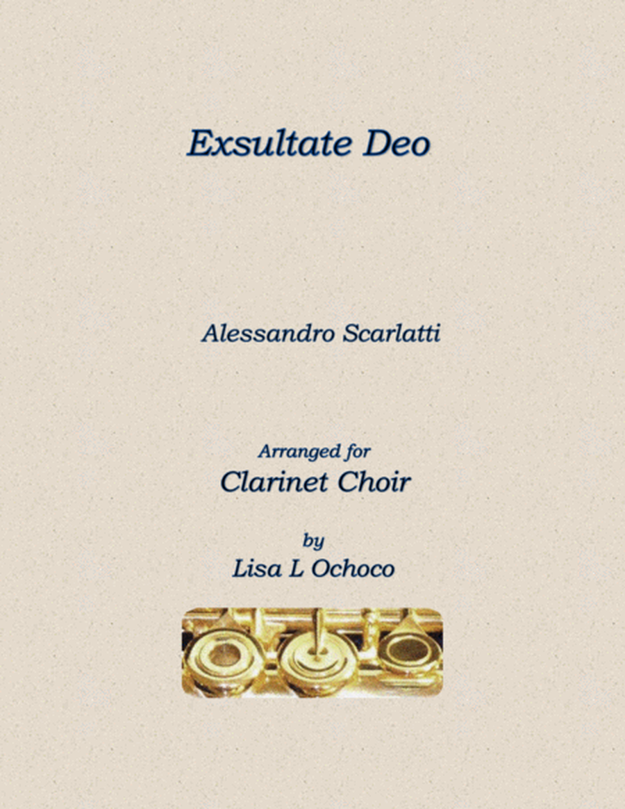 Exsultate Deo for Clarinet Choir image number null