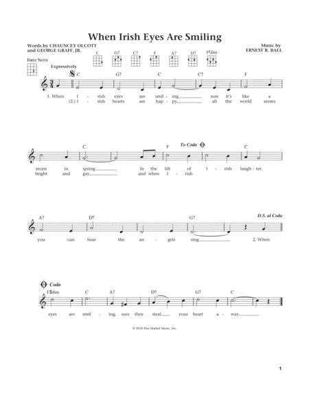When Irish Eyes Are Smiling (from The Daily Ukulele) (arr. Liz and Jim Beloff)