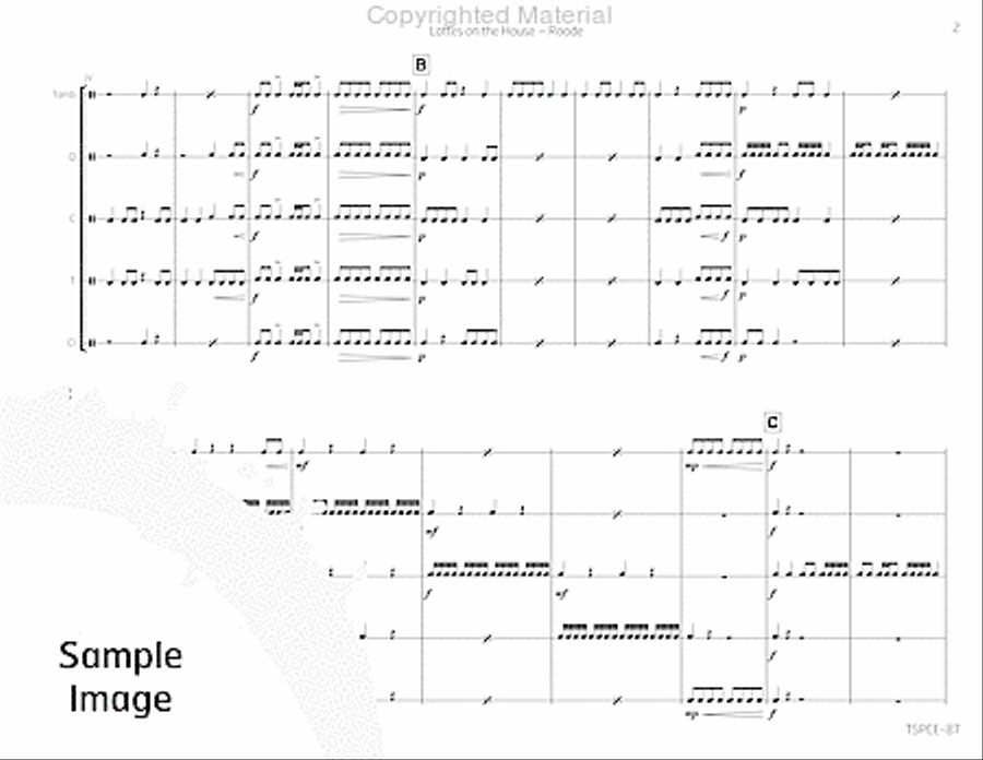 Lattes on the House Lattes on the House Percussion Ensemble scores gallery preview page 6