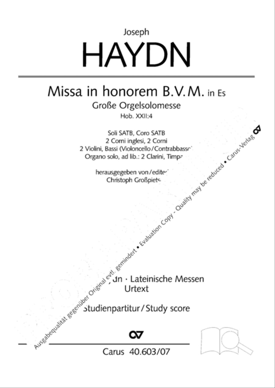 Grosse Orgelsolomesse in Es 4-Part scores gallery preview page 2
