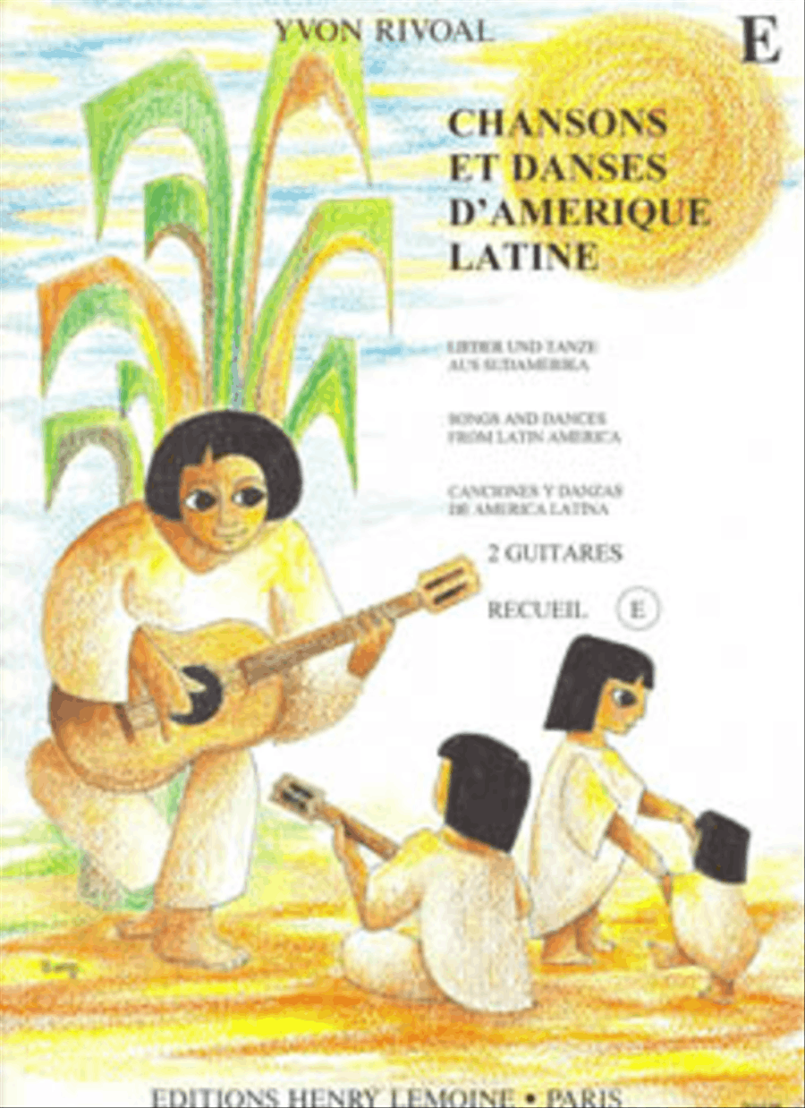Chansons et danses d'Amerique latine - Volume E Acoustic Guitar scores gallery preview page 1