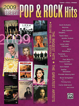 Book cover for 2009 Greatest Pop & Rock Hits