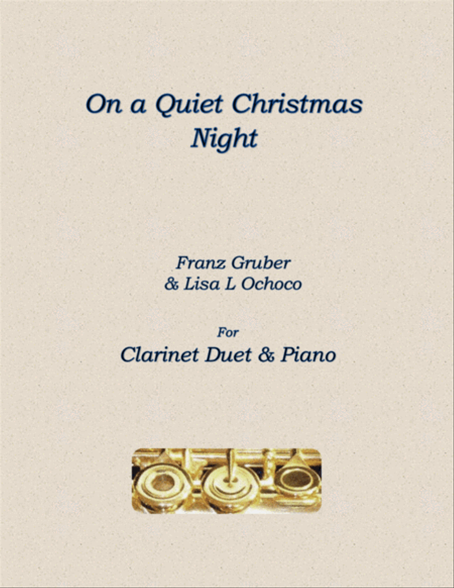 On a Quiet Christmas Night for Clarinet Duet and piano Clarinet Duet scores gallery preview page 1