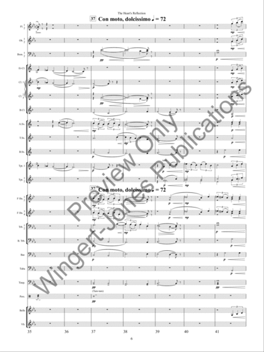 The Heart's Reflection Concert Band scores gallery preview page 9
