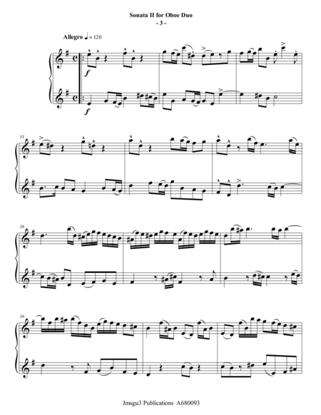 Sammartini: Sonata Op.1 No.2 for Oboe Duo image number null