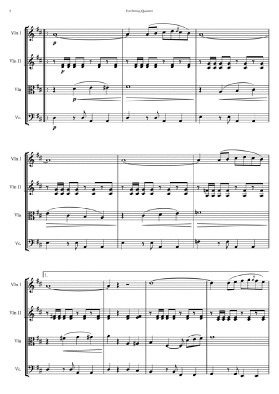 Life Is Beautiful (la Vita E Bella) String Quartet scores gallery preview page 4