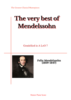 Book cover for Mendelssohn-Gondellied in A LoO 7(Piano)