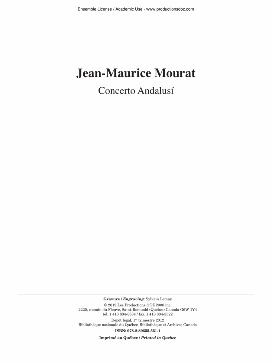 Concerto Andalusí Concerto Andalusí Classical Guitar scores gallery preview page 1