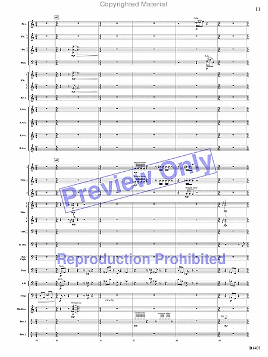 Antiphonal Fanfare Antiphonal Fanfare Concert Band scores gallery preview page 10