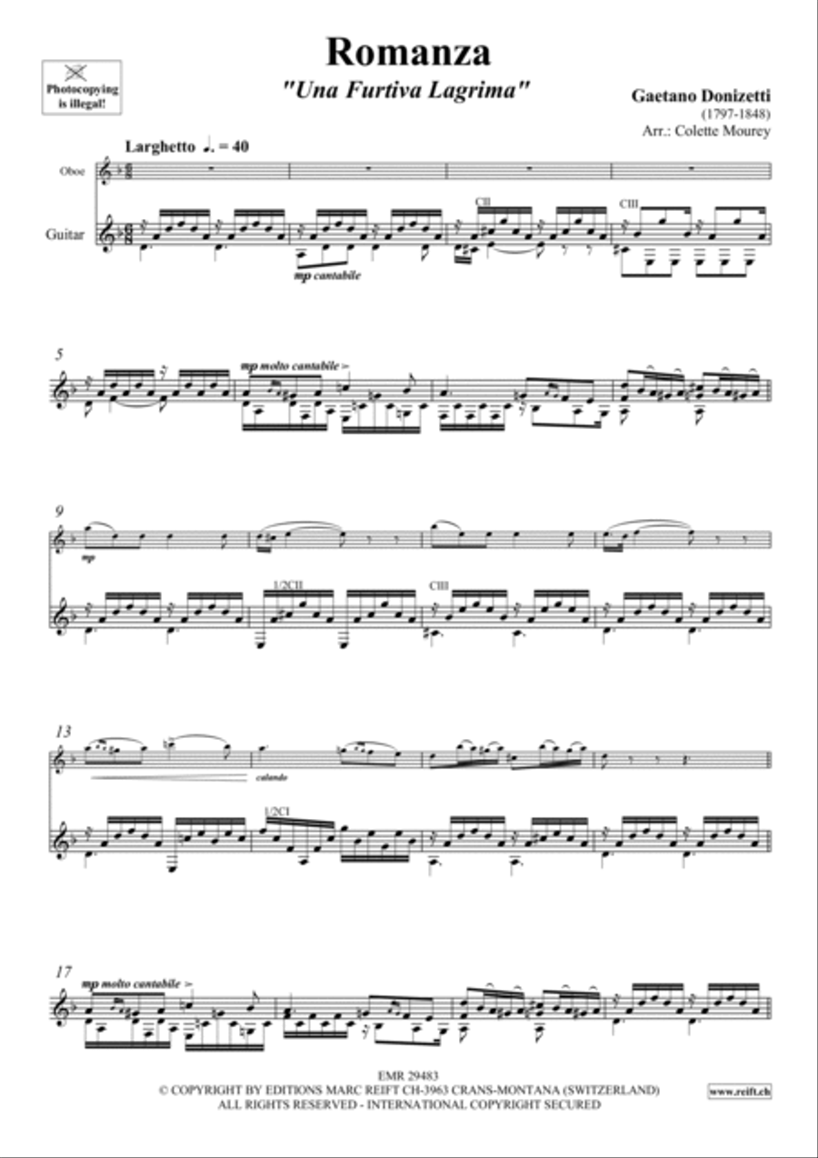 Romanza Oboe scores gallery preview page 3