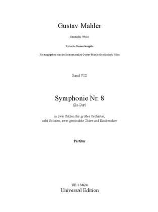 Book cover for Symphony 8, E-flat Major, Crit. Ed.