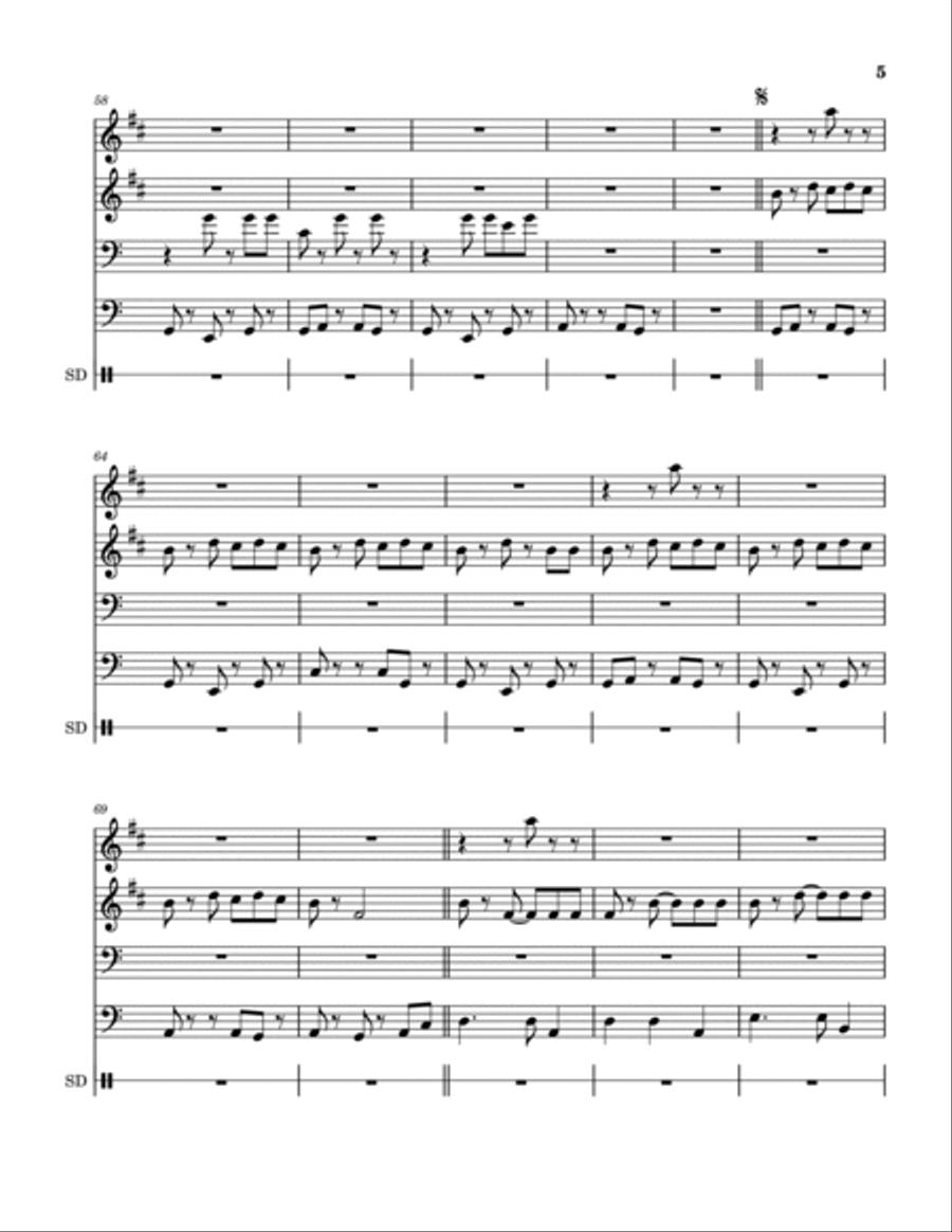 Namma Satham Brass Quartet scores gallery preview page 6