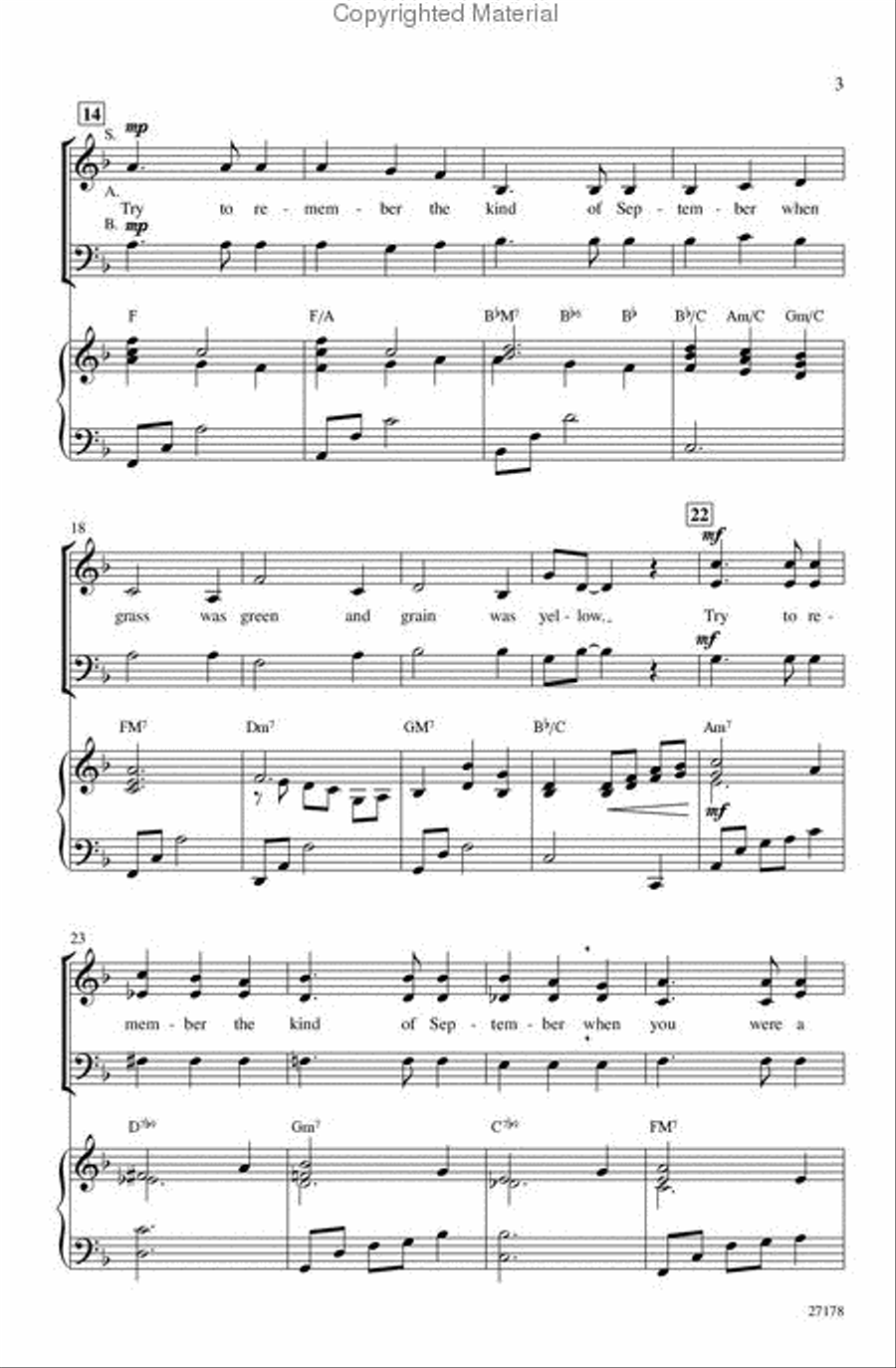 Try to Remember Try to Remember 3-Part scores gallery preview page 3