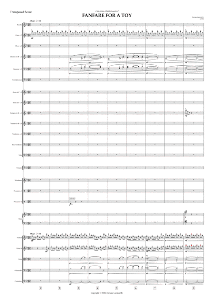 Fanfare for a toy Full Orchestra scores gallery preview page 3
