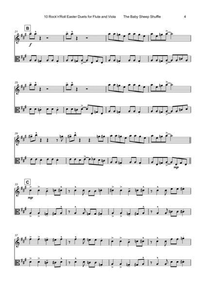 10 Easter Rock'n'Roll Duets for Flute and Viola