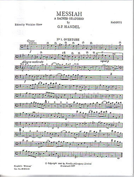 G.F. Handel: Messiah (Watkins Shaw) - Bassoon