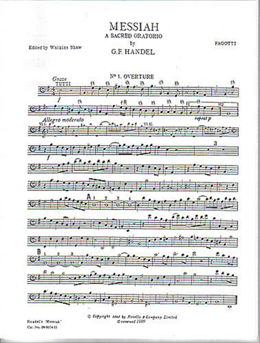 Messiah Messiah Bassoon Solo scores gallery preview page 1