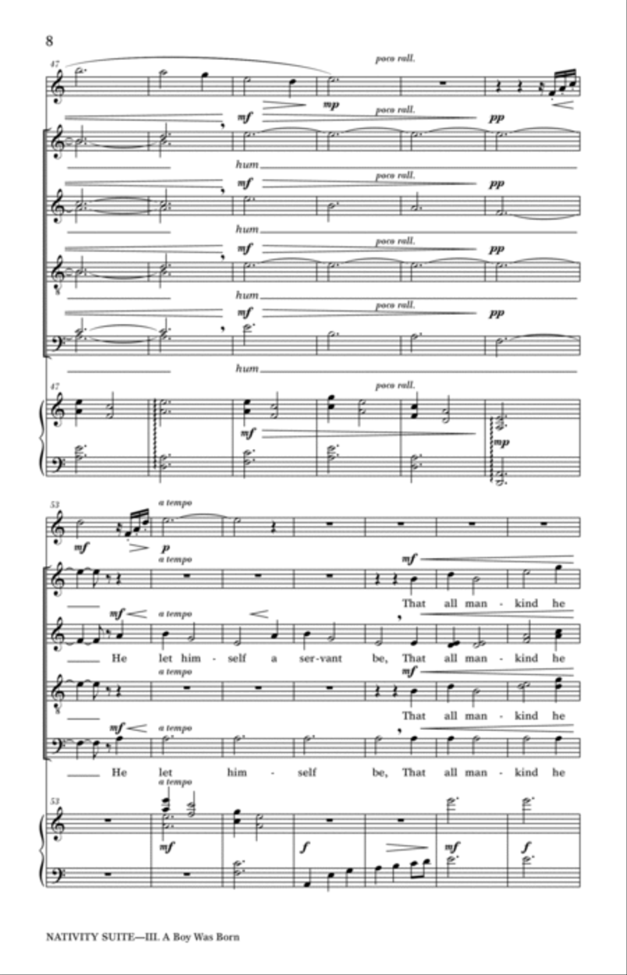 A Boy Was Born 4-Part scores gallery preview page 6
