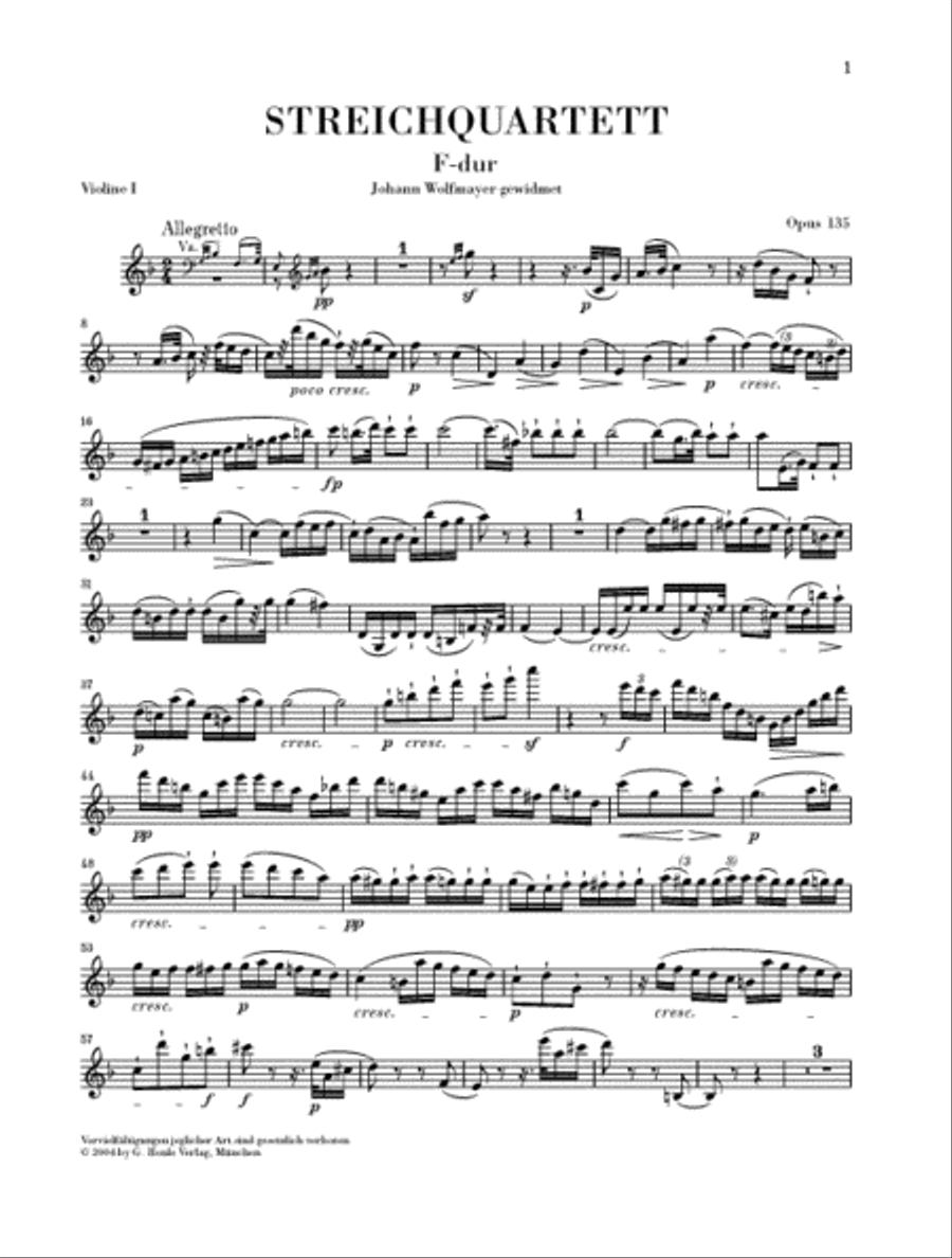 String Quartet F Major Op. 135 String Quartet scores gallery preview page 2