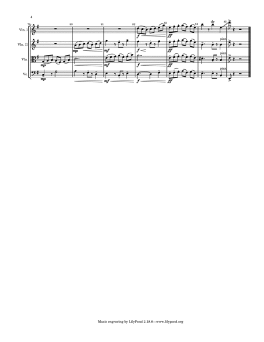 Greek Dance (String Quartet) String Quartet scores gallery preview page 5