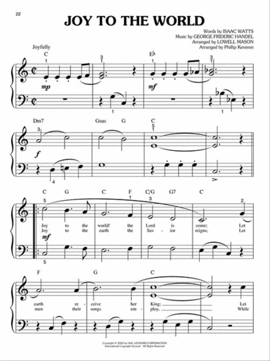 Joy to the World Joy to the World Easy Piano scores gallery preview page 2