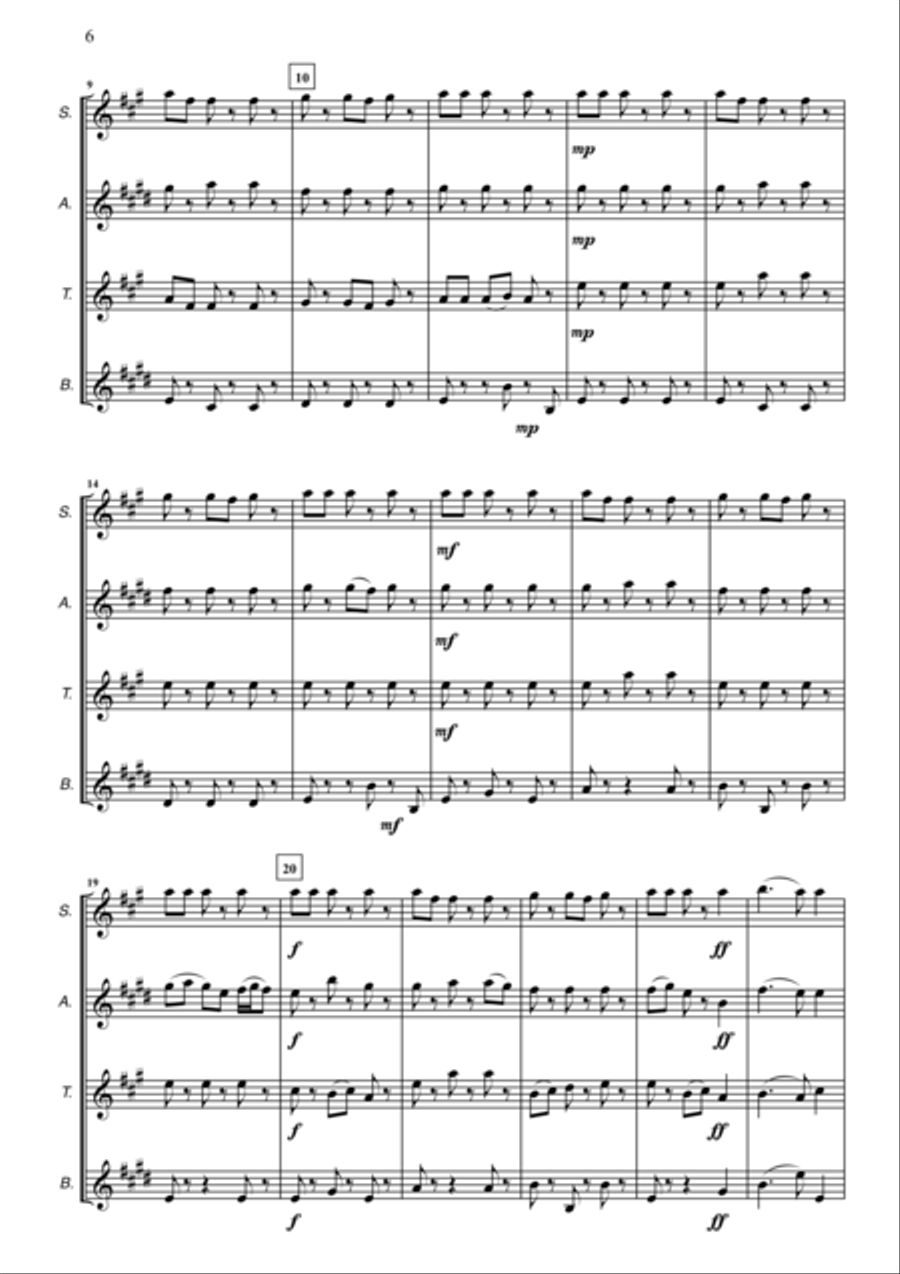 Boccheriniana Boccheriniana Saxophone Quartet scores gallery preview page 3