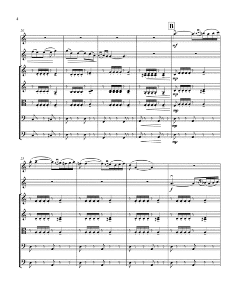 Romanza Andaluza, Op. 22, No. 1 for TWO Solo Violins and String Orchestra String Orchestra scores gallery preview page 4