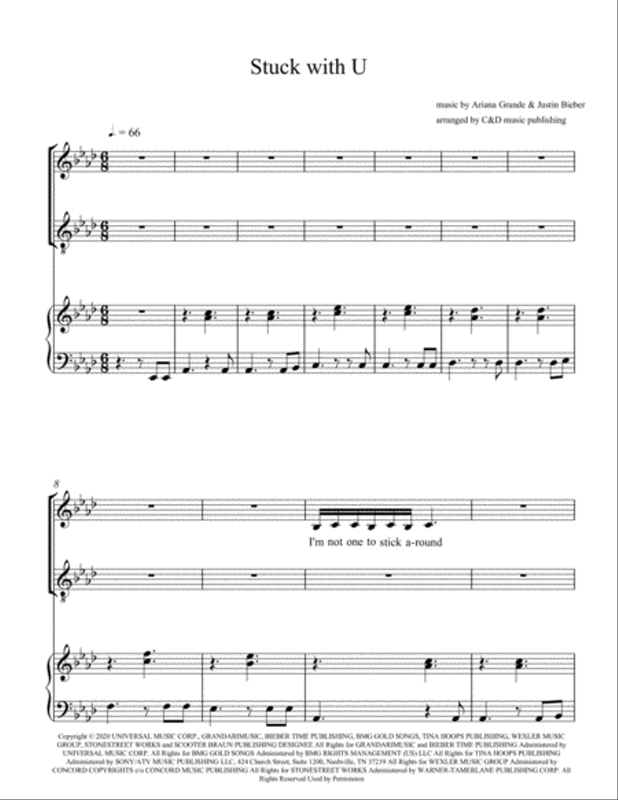 Stuck With U Small Ensemble scores gallery preview page 2
