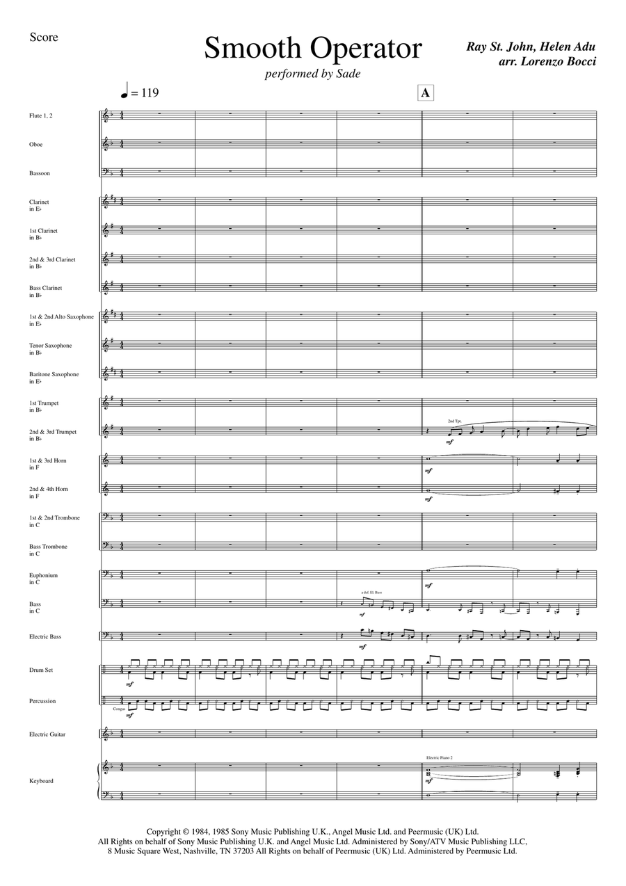 Smooth Operator Concert Band scores gallery preview page 3