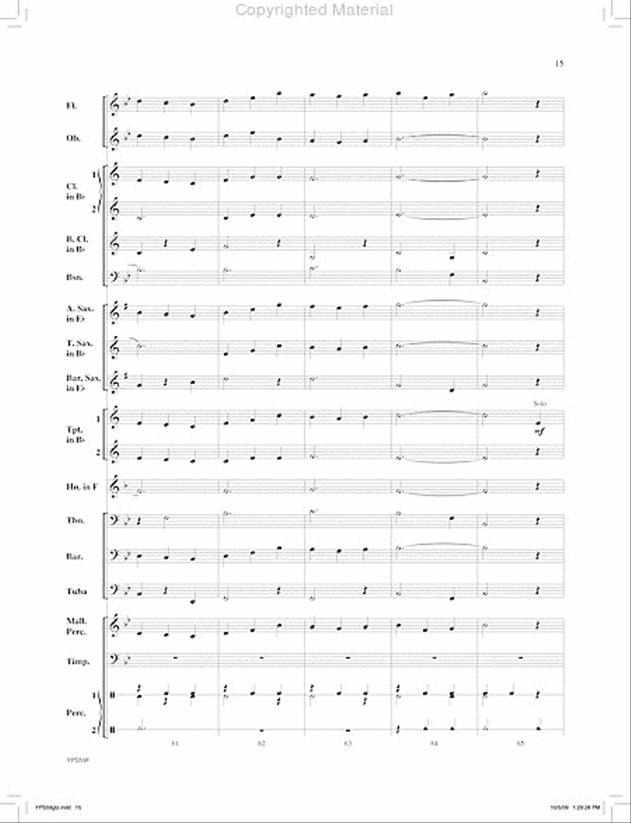 Selections from H.M.S Pianofore Concert Band scores gallery preview page 16
