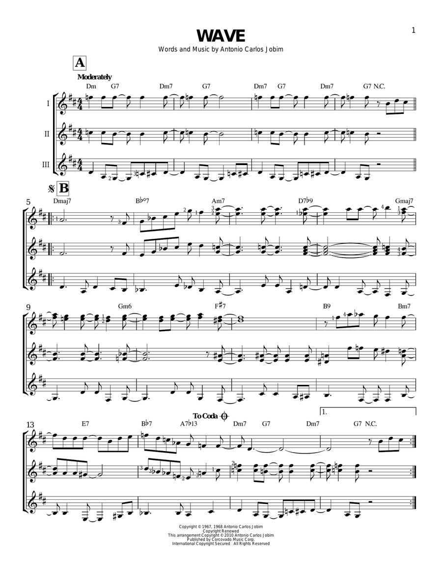 Wave Guitar Ensemble scores gallery preview page 1