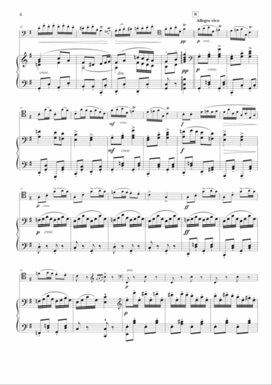 Slavonic Dance Op. 46 No. 2 for Double Bass and Piano Double Bass scores gallery preview page 4