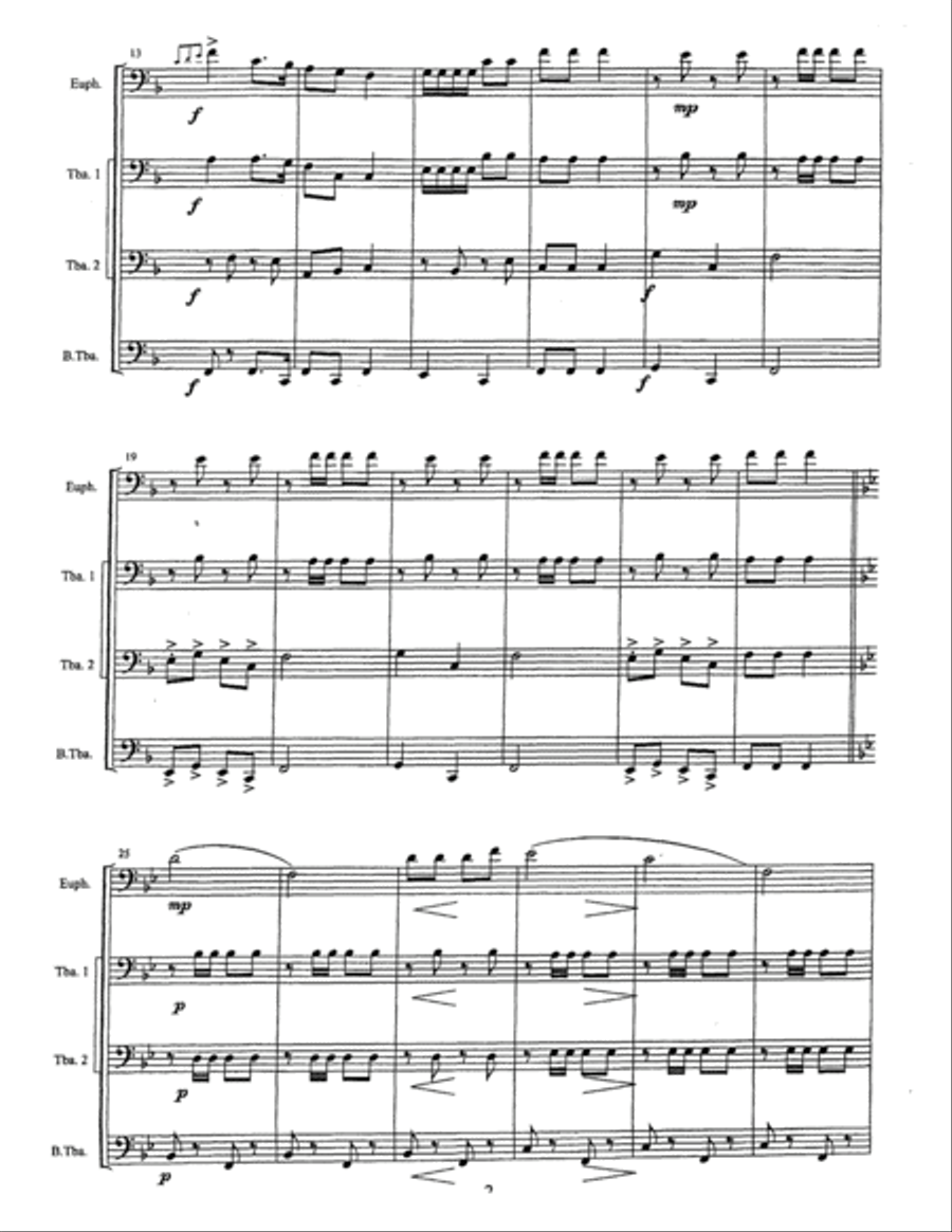 Four Polkas Tuba Quartet scores gallery preview page 6