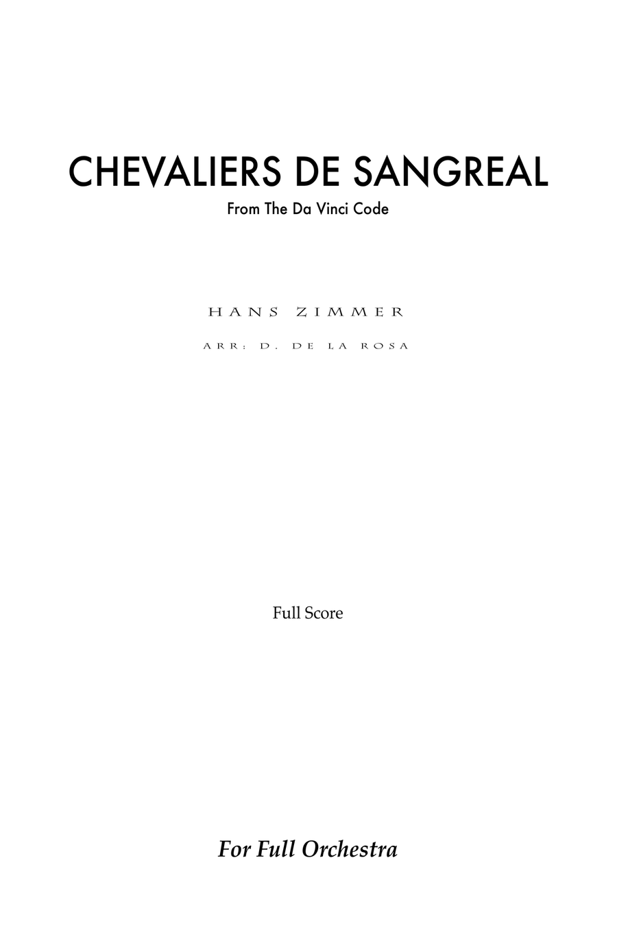 Chevalier De Sangreal Full Orchestra scores gallery preview page 2