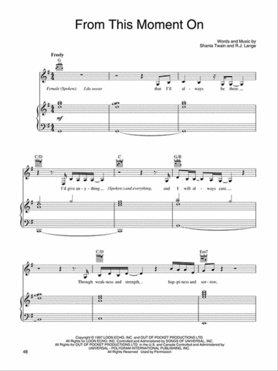 The Most Requested Wedding Reception Songs Piano, Vocal, Guitar scores gallery preview page 3