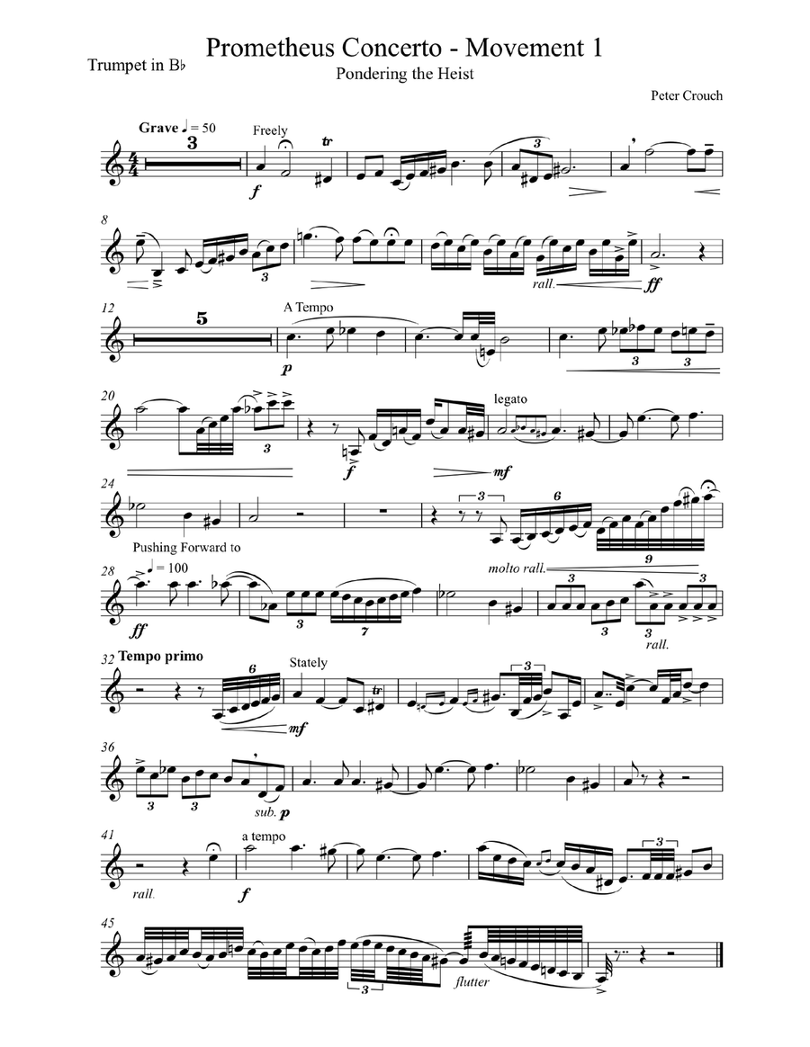 Prometheus Concerto Trumpet Solo scores gallery preview page 1