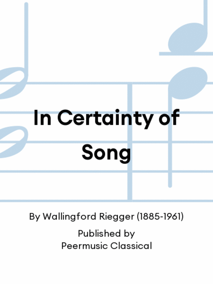 In Certainty of Song In Certainty of Song Choir scores gallery preview page 1