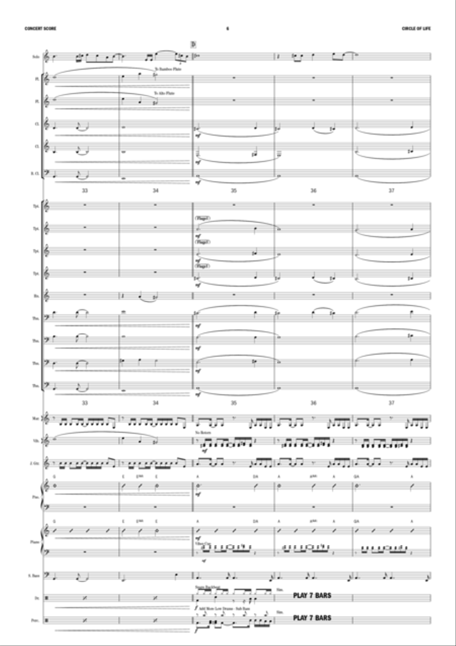 Circle Of Life Jazz Ensemble scores gallery preview page 6