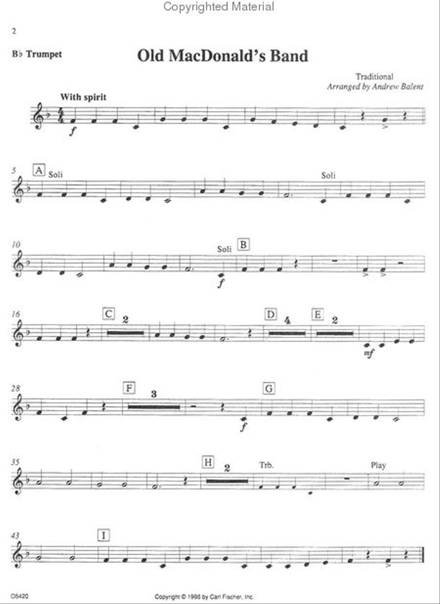 First Concert Folio - Pieces for Grade 1 Bands Concert Band Methods scores gallery preview page 2