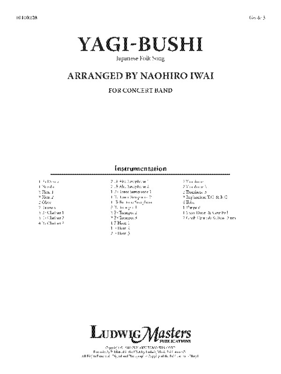 Yagi Bushi Yagi Bushi Concert Band scores gallery preview page 1
