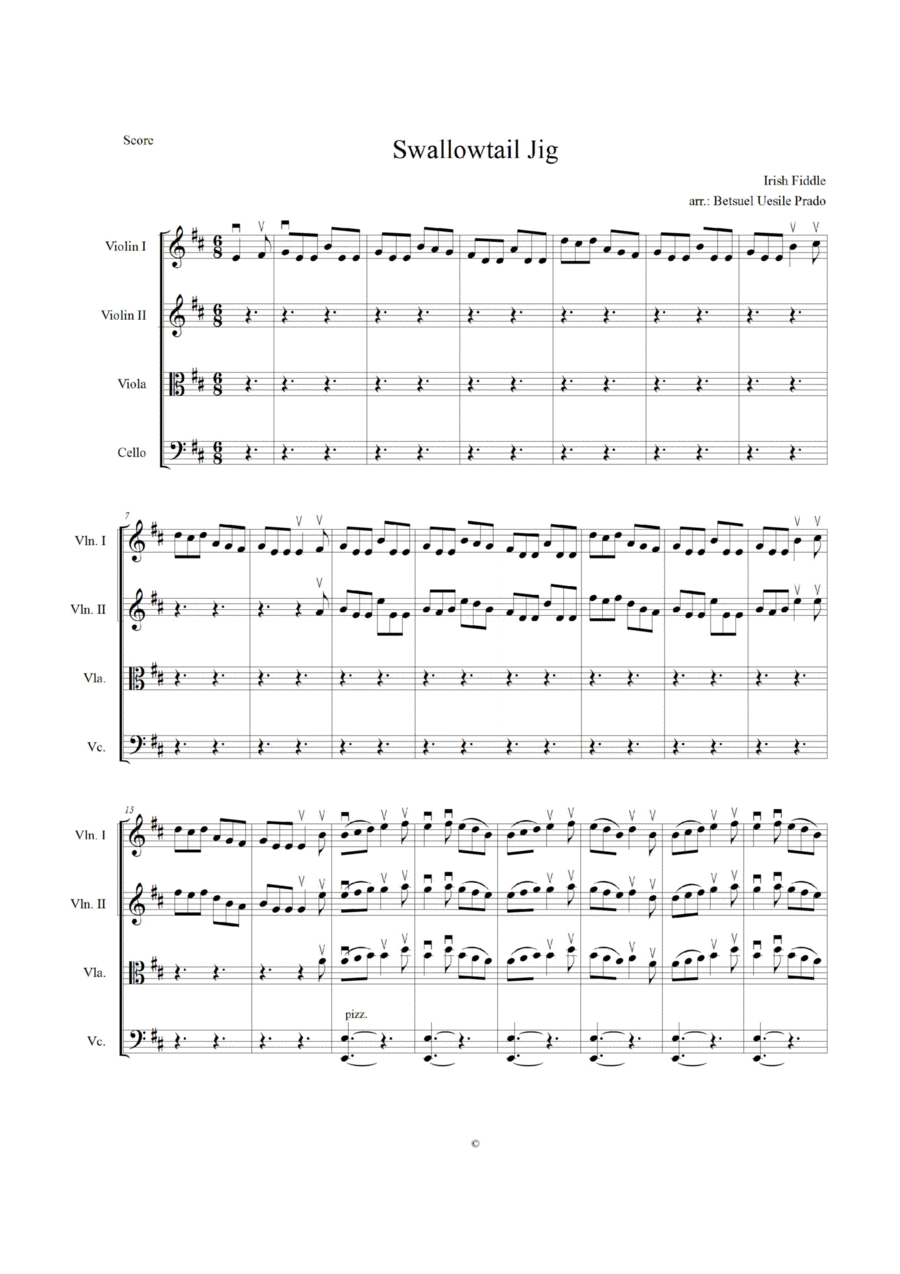 The Swallowtail Jig String Quartet scores gallery preview page 1