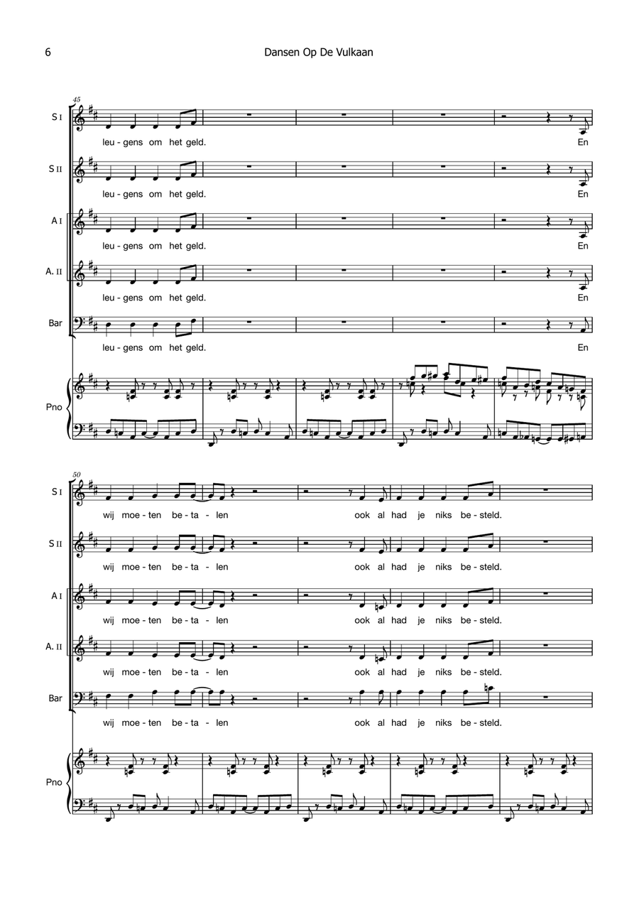 Dansen Op De Vulkaan Choir scores gallery preview page 6