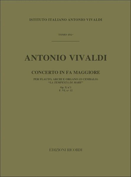 Concerto Per Flauto, Archi E BC: In Fa Rv 433