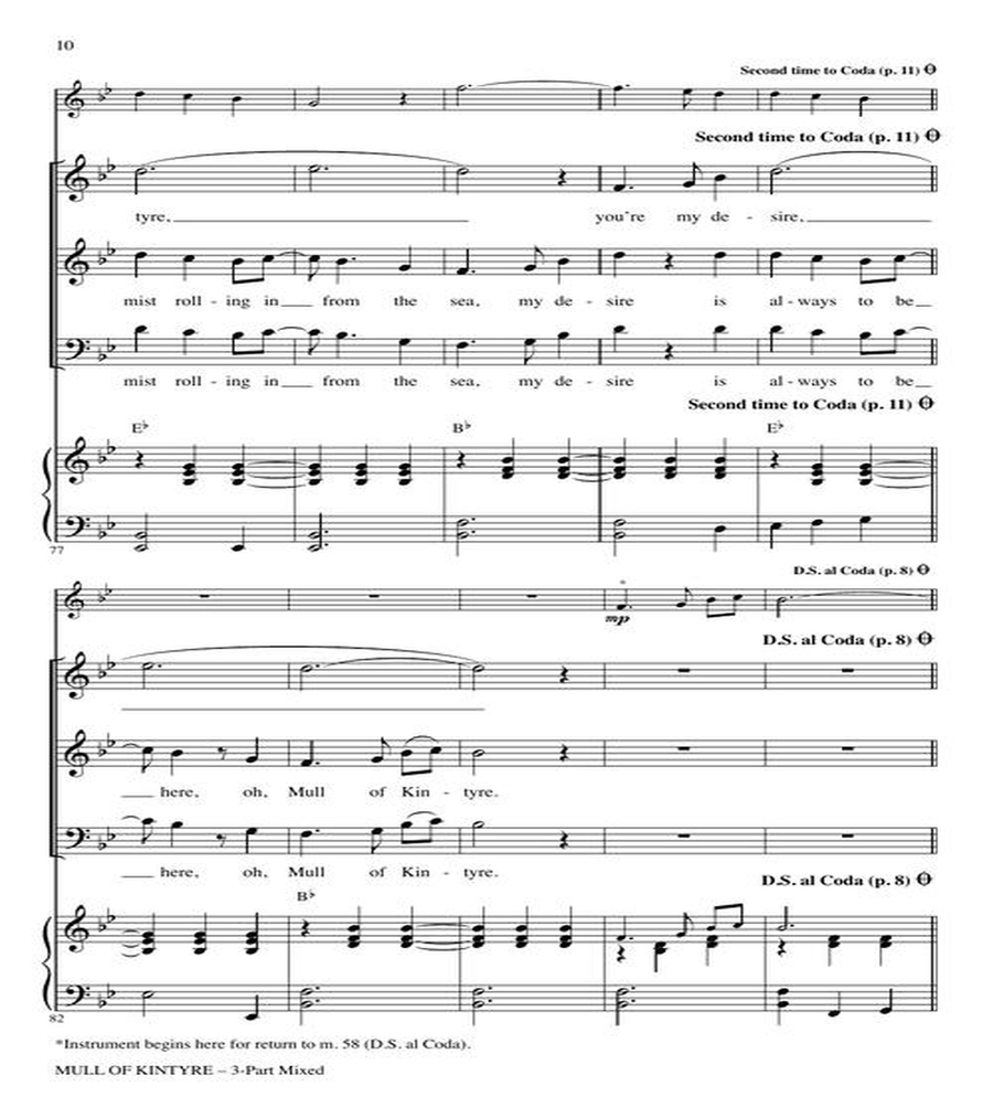 Mull of Kintyre 3-Part scores gallery preview page 6