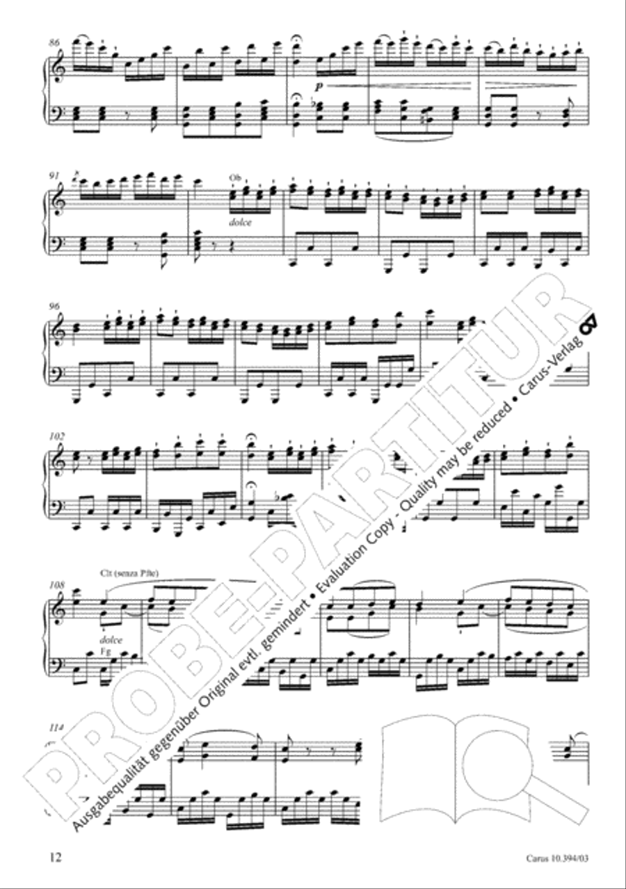 Fantasia for piano, choir and orchestra SSATB scores gallery preview page 13