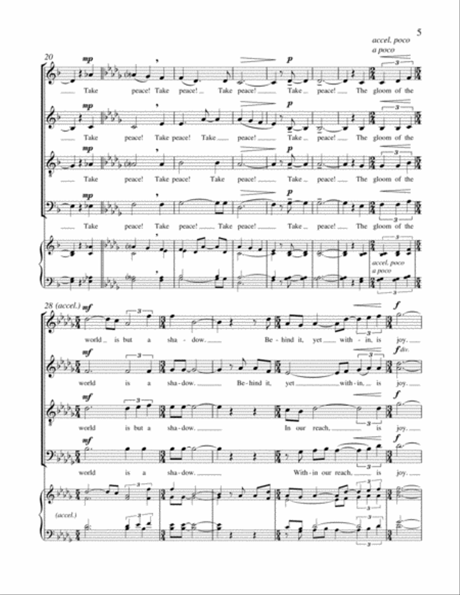 Take Peace Take Peace 4-Part scores gallery preview page 4