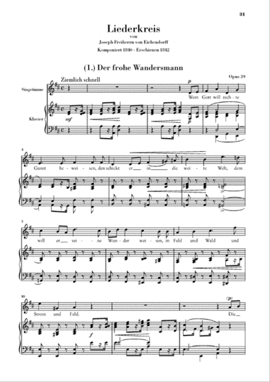 Liederkreis, Op. 39 High Voice scores gallery preview page 3