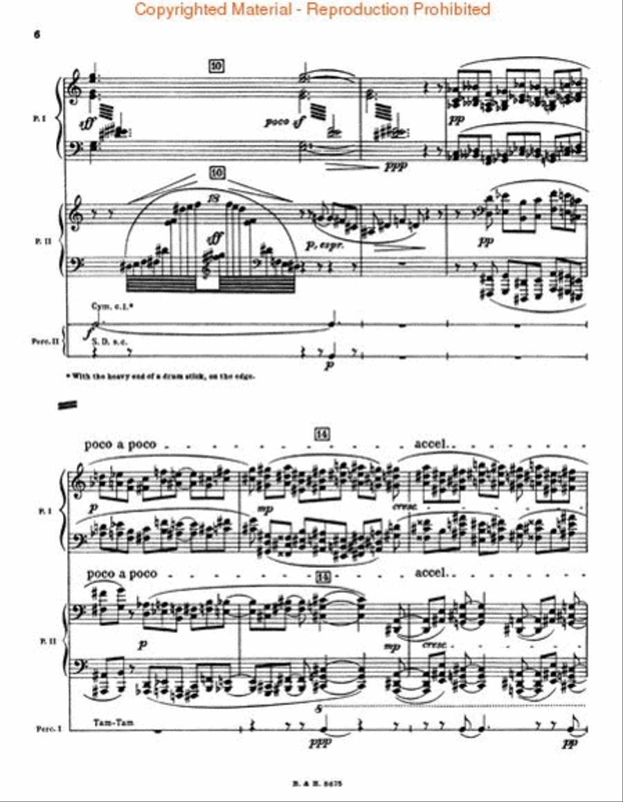 Sonata for Two Pianos and Percussion Piano Solo scores gallery preview page 3