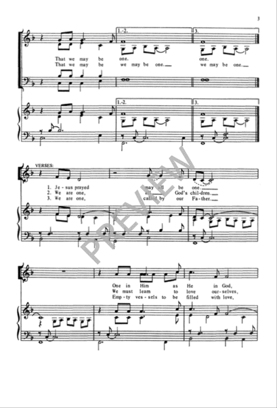 That We May Be One 4-Part scores gallery preview page 4